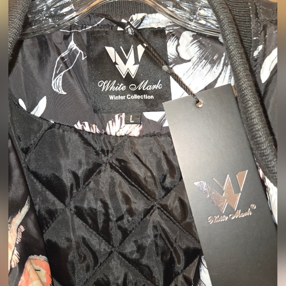 White Mark Floral Bomber Jacket - Picture 3 of 7